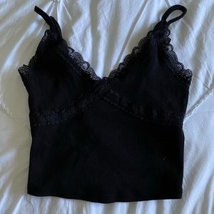 Garage lace trim tank top